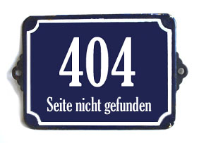 Error 404 - Seite nicht gefunden